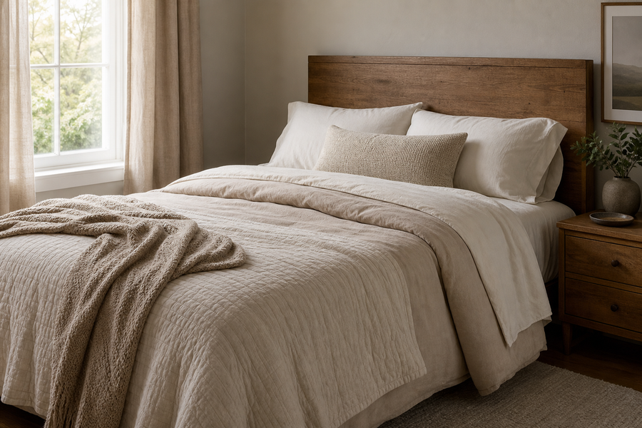 Neutral Bedding Texture Ideas That Make a Bed Feel Finished
